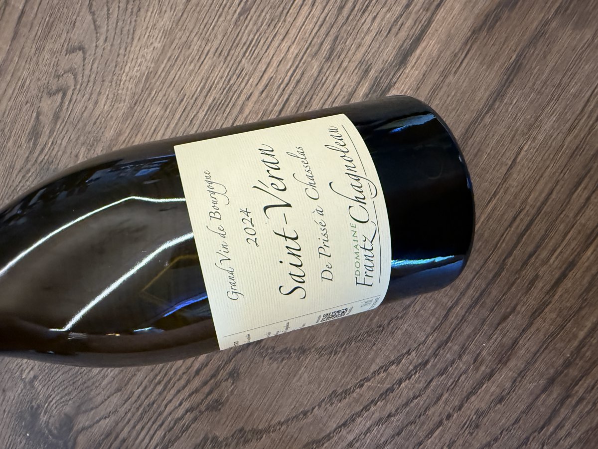 CHAGNOLEAU SAINT VERAN DE PRISE A CHASSELAS 2024 BIO VOL.13.0